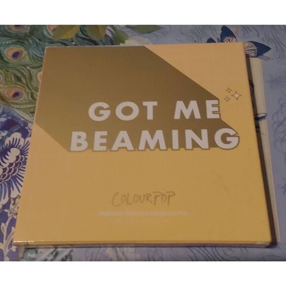 BNIB~Colourpop Cosmetics Got Me Beaming Pressed Powder Highlighter Palette - Picture 1 of 4